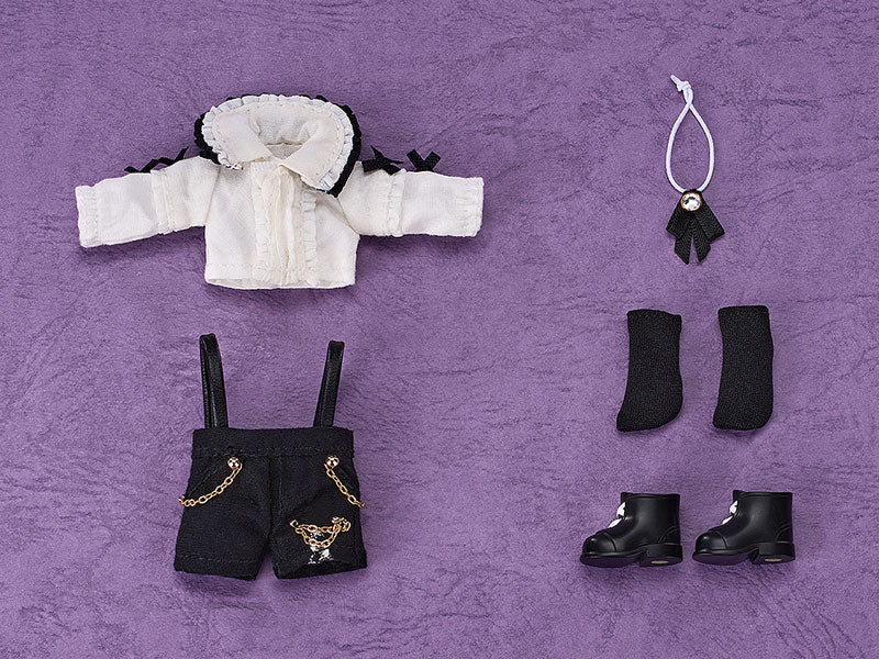 Nendoroid Doll Outfit Set Suspender Shorts Set (White & Black)