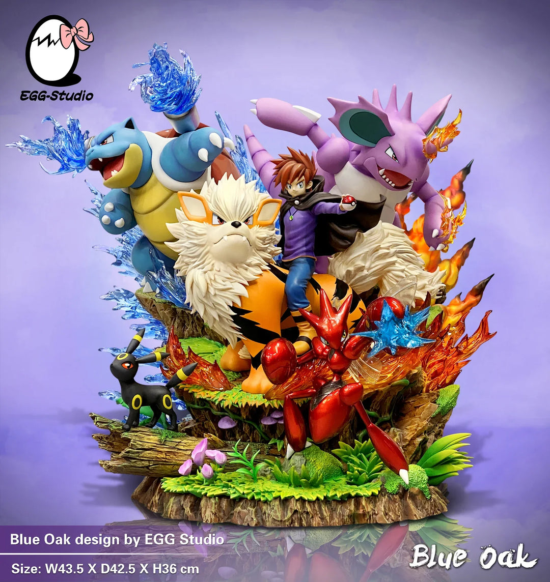 Pokemon EGG Studio Team Blue Oak Resin Statue