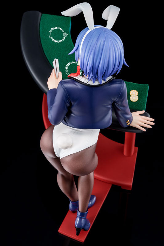 1/6 scaled pre-painted figure of The Demon Sword Master of Excalibur Academy Sakuya Sieglinde wearing lapis lazuli blue bunny costume with Nip Slip Gimmick System