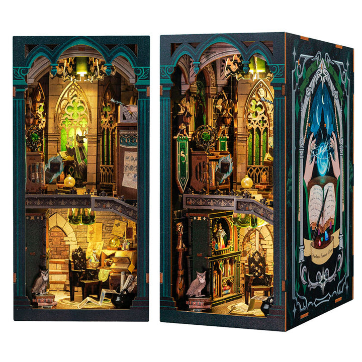Miniature Doll House Darkness Common Room Wooden Handmade Kit 