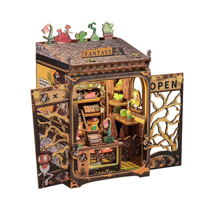 Miniature Doll House Fantasy Plant Shop Wooden Handmade Kit
