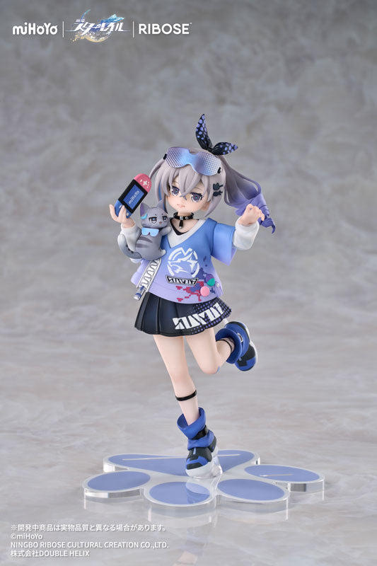 RISE UP+ Honkai: Star Rail Chibi Cat Series Figure Silver Wolf Ver. 
