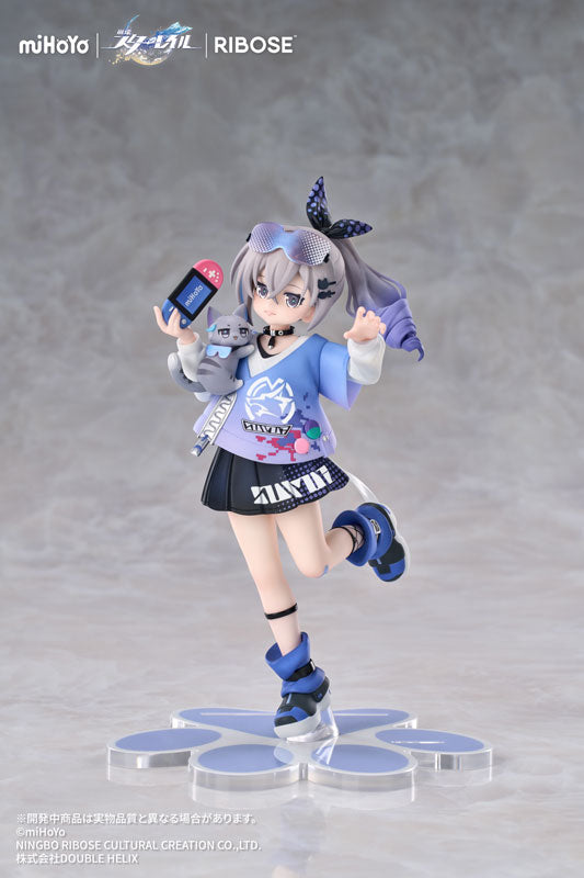 RISE UP+ Honkai: Star Rail Chibi Cat Series Figure Silver Wolf Ver. 