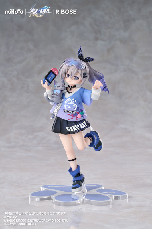 RISE UP+ Honkai: Star Rail Chibi Cat Series Figure Silver Wolf Ver. 