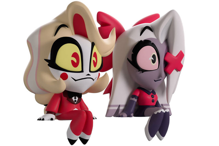 Figura de monitor de hotel Hazbin de Youtooz, 2 piezas. Conjunto (Charlie y Vaggie) 