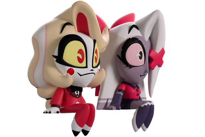 Figura de monitor de hotel Hazbin de Youtooz, 2 piezas. Conjunto (Charlie y Vaggie) 
