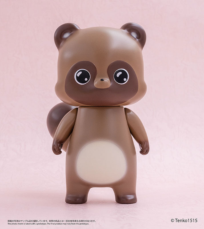 Figura de vinilo suave de Ponkichi, criatura chibi, pequeño zorro con dos colas 