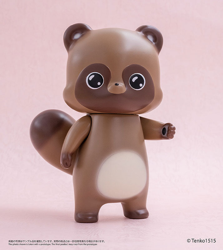 Figura de vinilo suave de Ponkichi, criatura chibi, pequeño zorro con dos colas 