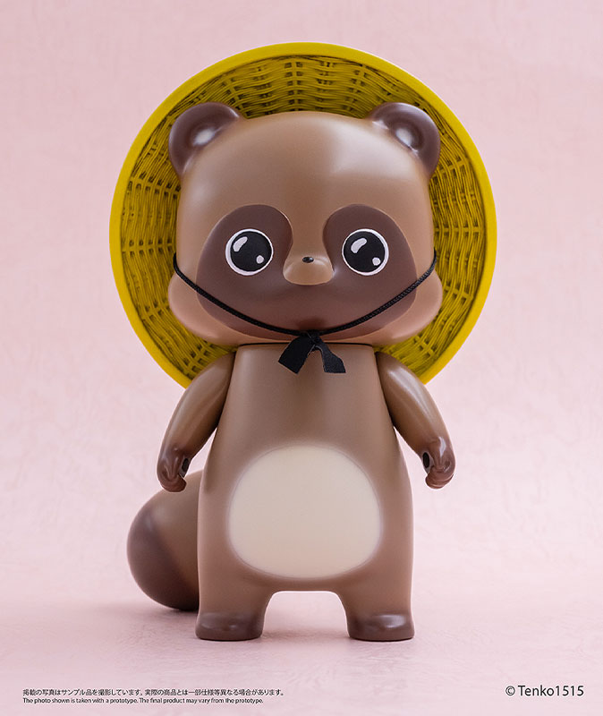 Figura de vinilo suave de Ponkichi, criatura chibi, pequeño zorro con dos colas 