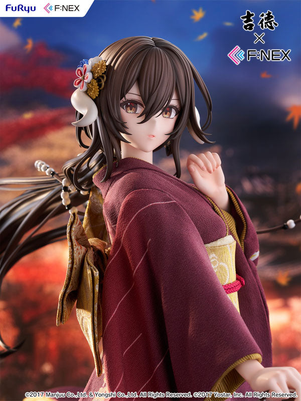 Yoshitoku x F:NEX Mikasa blue flower komachi ver -Japanese Doll- Figure