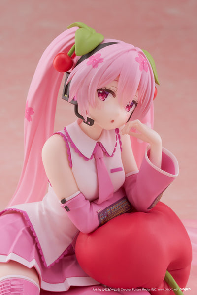Personaje Serie Vocal 01 Hatsune Miku Sakura Miku Figura Linda de Escritorio Cherry Cushion Ver. 