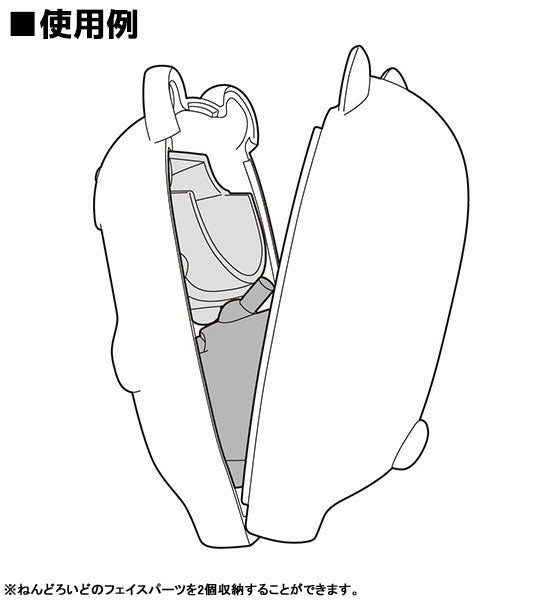 Nendoroid More Kigurumi Face Parts Case (White Kitsune)