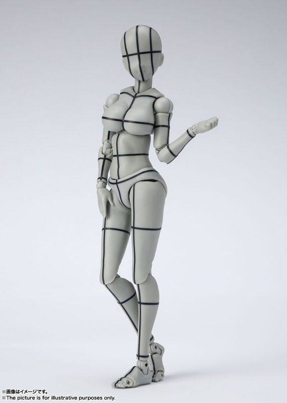 S.H.Figuarts Body-chan -Kentaro Yabuki- Edition Wire Frame (Gray Color Ver.) (Rerelease Edition)
